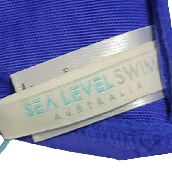 Sea Level Swim Australia Chantilly Bandeau Swim Top Azure DD/E Cup  US 4 - Picture 3 of 15